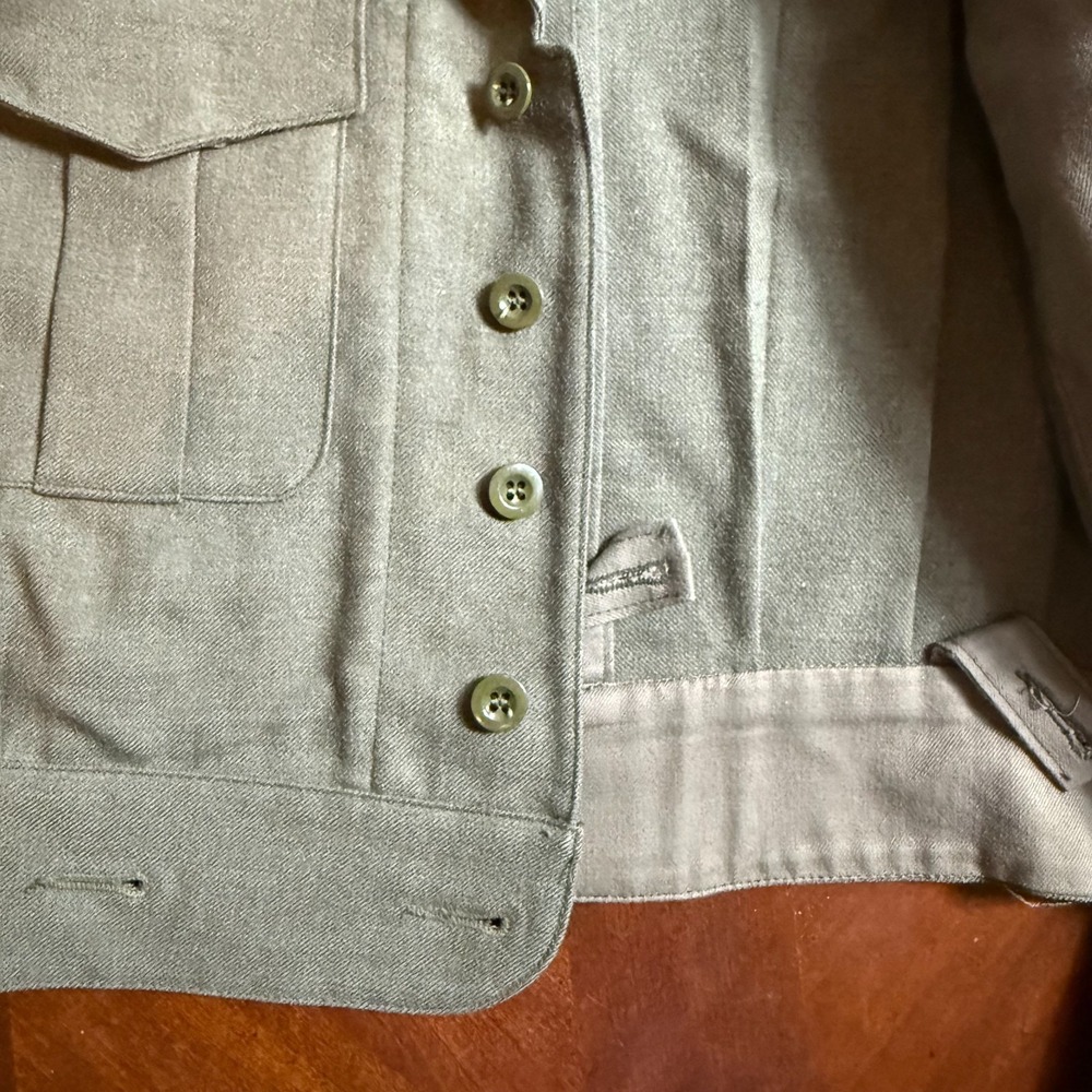 Vintage 1976 Belgian Military Wool Jacket Size 20E 4X Original Insignia - Picture 4 of 16